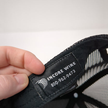 Encore Wire Logo Snapback Mesh Back Trucker Hat Gray M/L Richardson