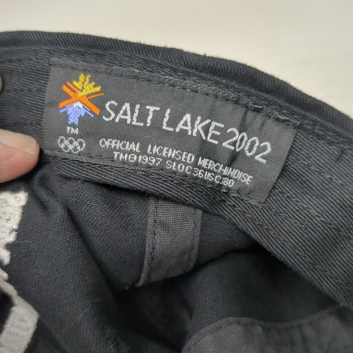 American Needle Baseball Cap Black One Size Salt Lake 2002 Olympics Winter Hat