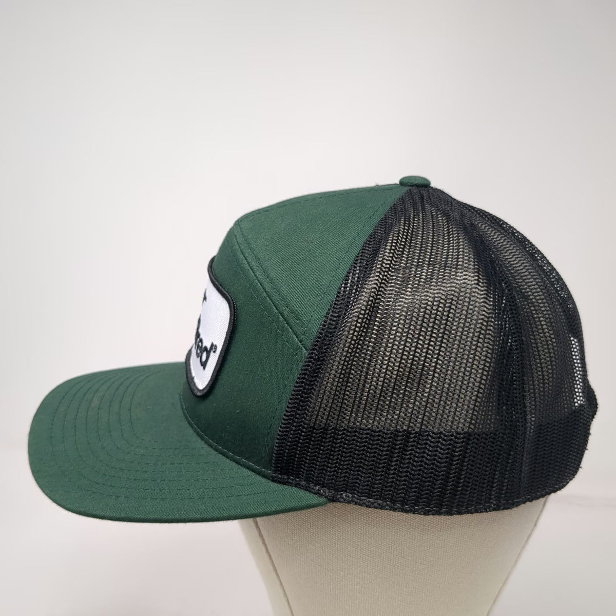 Richardson Trucker Hat Green Black White One Size WestBred Snapback Patch Wheat