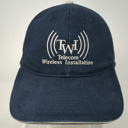 Pacific Headwear Blue Baseball Cap One Size FWI Telecom Wireless Installation