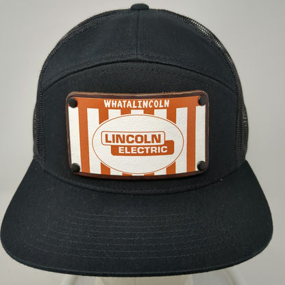Richardson Trucker Hat Black One Size Lincoln Electric Patch Mesh Snapback Logo
