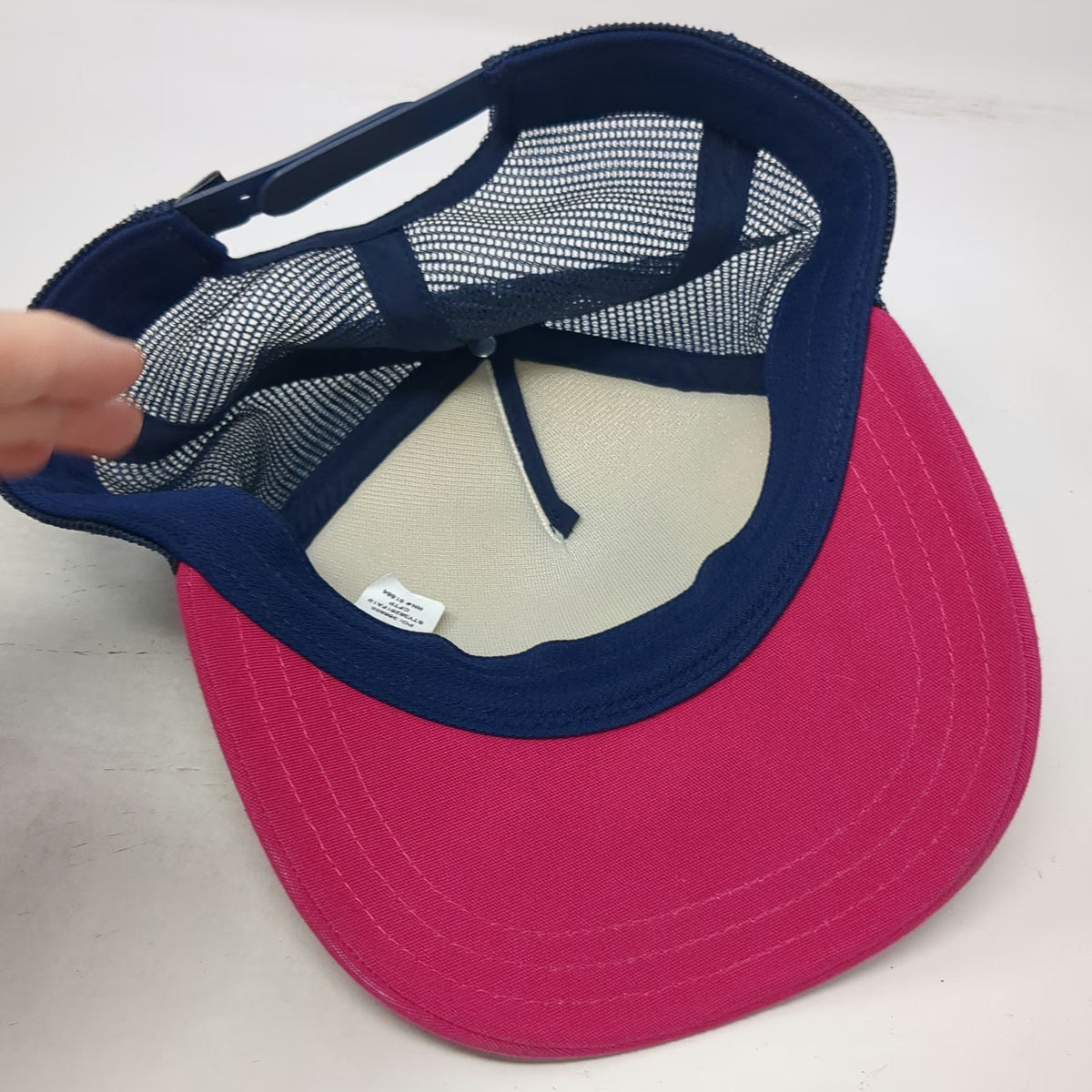 Patagonia Trucker Hat Pink Blue White One Size Mesh Back Snapback Hiker Mountain
