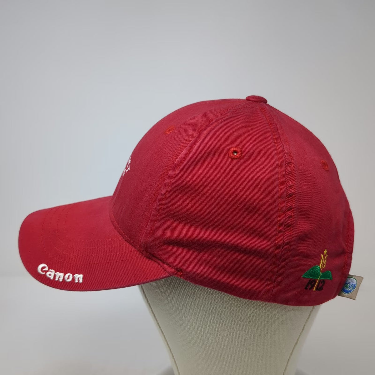 American Needle Baseball Cap Red One Size The Met Ike 2008 Canon MGA Golf Hat