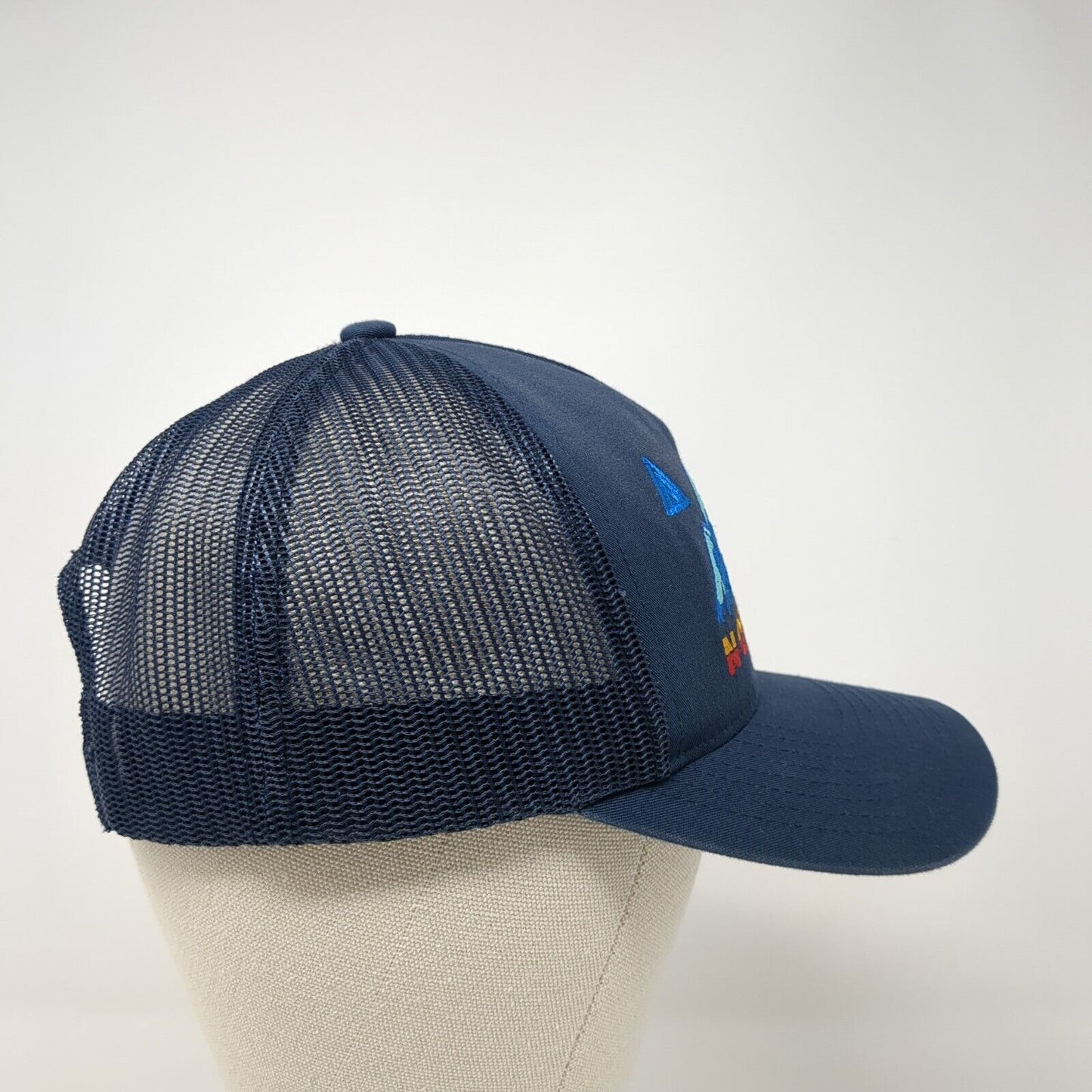 Northwest Snapback Trucker Hat Blue OS Adjustable Mesh Back Classics Yupoong
