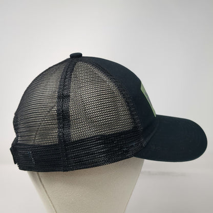 Port Authority Baseball Cap Black One Size LogoBranders Mesh Strapback Patch Hat