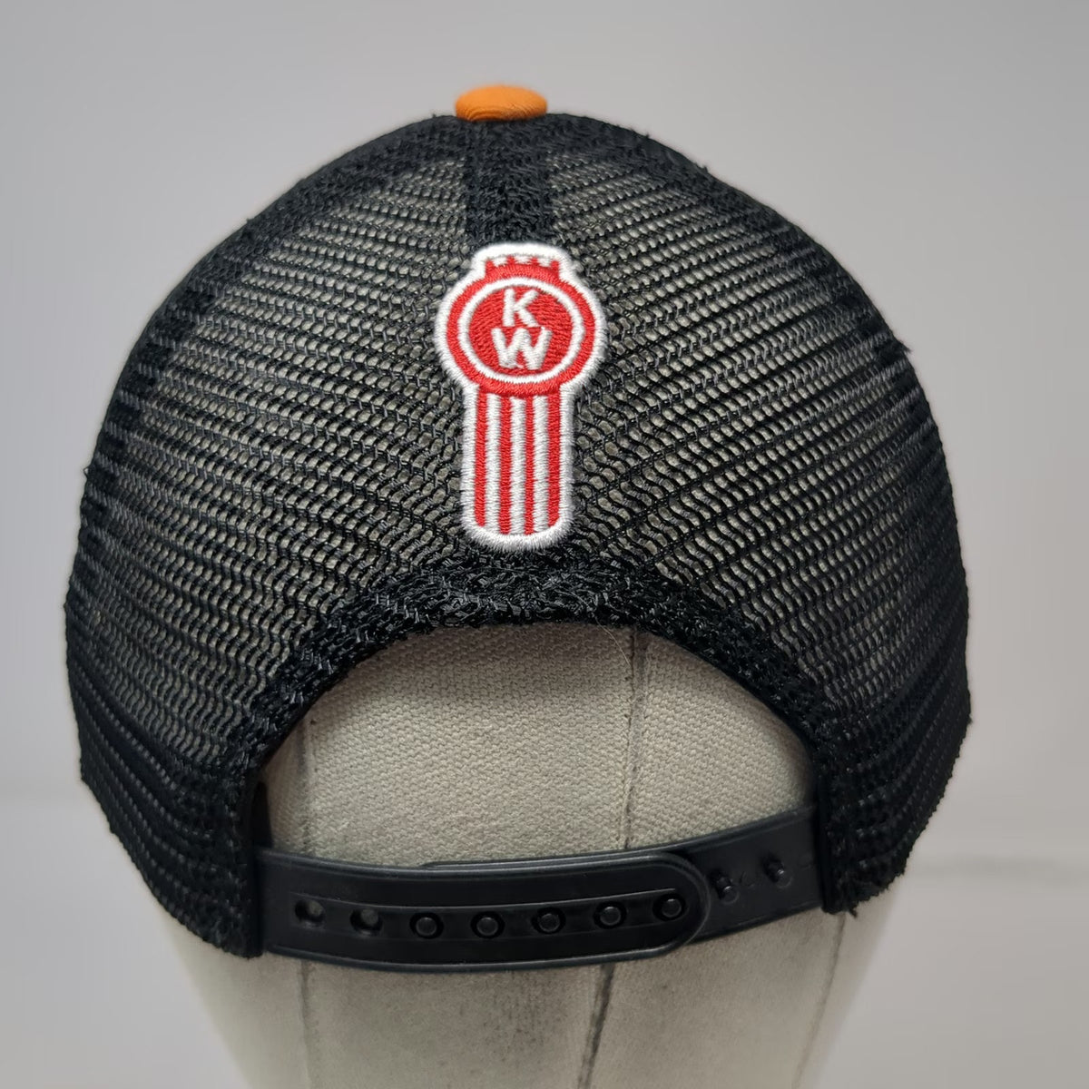 360 Apparel Kenworth Sales Trucker Hat White Orange One Size Mesh Snapback USA