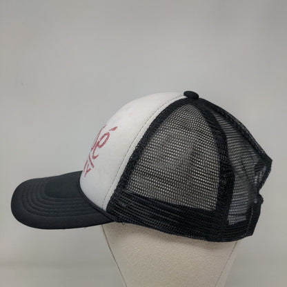 Rose All Day Snapback Trucker Hat Black OSFA Adjustable Mesh Back Rope