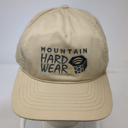 Mountain Hardwear 5 Panel Beige OSFM Strapback Embroidered Logo Nut Graphic hat