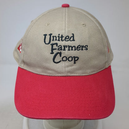Cobra Baseball Cap Beige Red One Size United Farmers Coop American Flag Hat