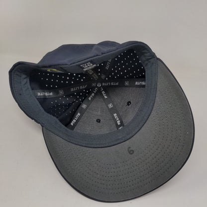 FH Fitted Hat Blue Size XS-S Breathable PTS Lite Embroidered 6 Panel Richardson