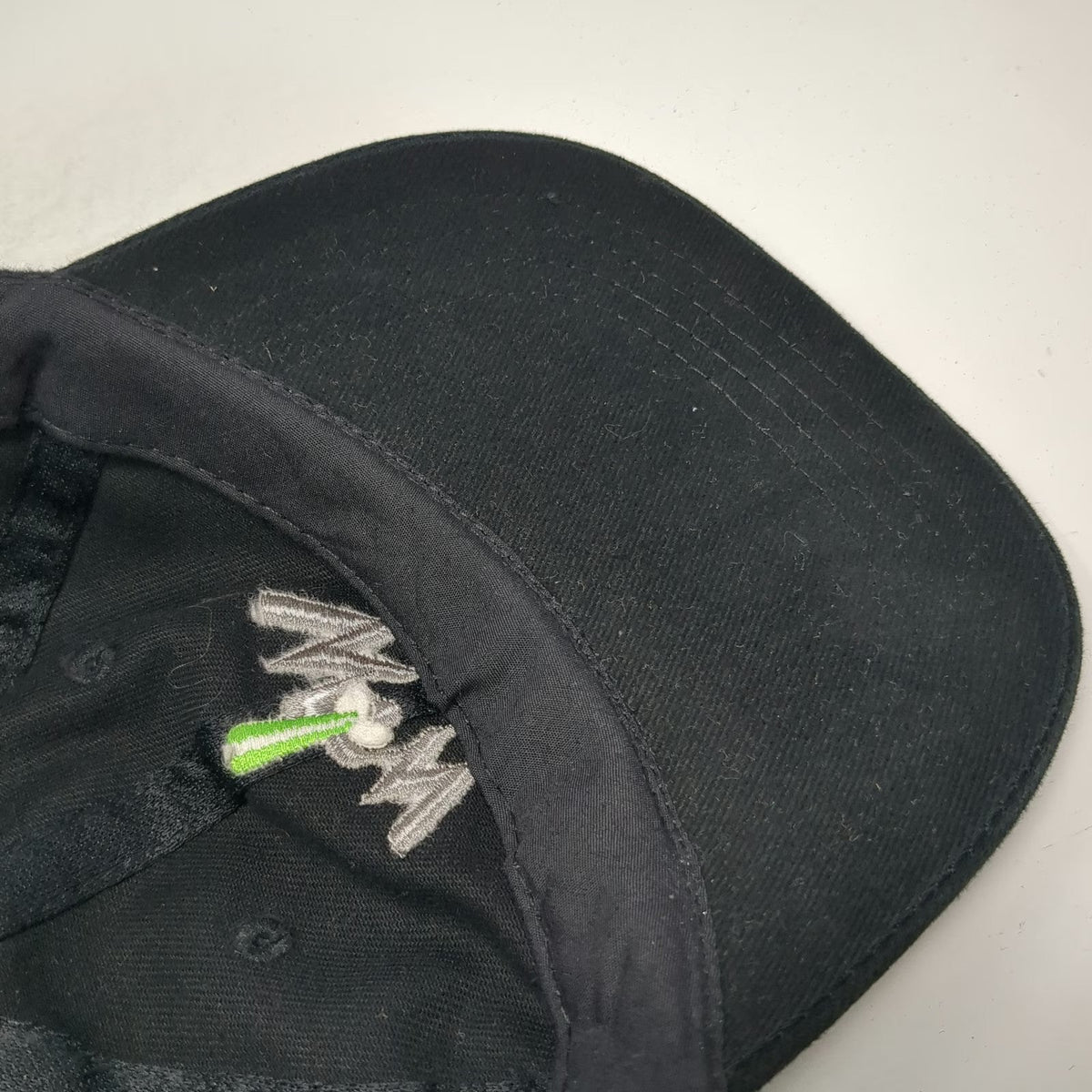 Work Out World WOW Gym Baseball Cap Black One Size Cotton Logo Hat Slideback