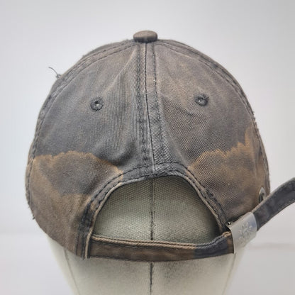 Gray Baseball Cap One Size Pirate Ship Skull Vallarta Grommet Slideback Hat
