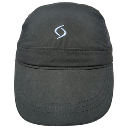 Moving Comfort Baseball Cap Black One Size Mesh Side Pocket Workout Running Hat