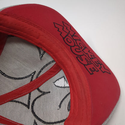 Mickey Mouse Face Snapback Hat Gray One Size Adjustable Disney 6 Panel