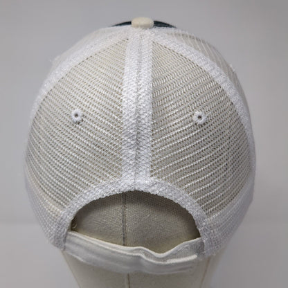 Emesto Silver Strapback Mesh Back Trucker Hat Black One Size Colorblock