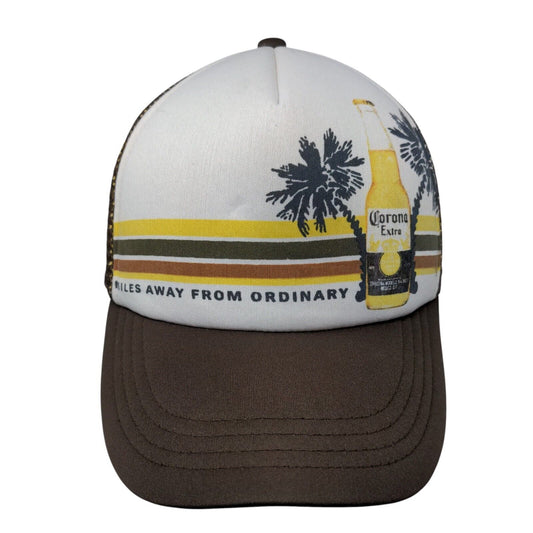 Corona Miles Away From Ordinary Snapback Trucker Hat Brown OSFA Bio-Domes