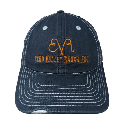 Echo Valley Ranch Inc Say Hay Strapback Hat Blue One Size District