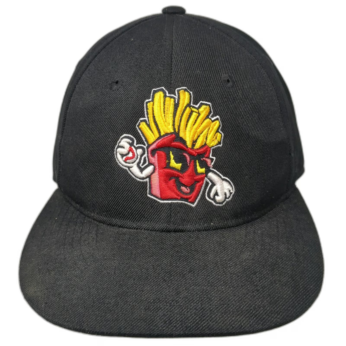 Zephyr Baseball Cap Black 7 5/8 Fitted Puras Fritas French Fry Mascot Hat