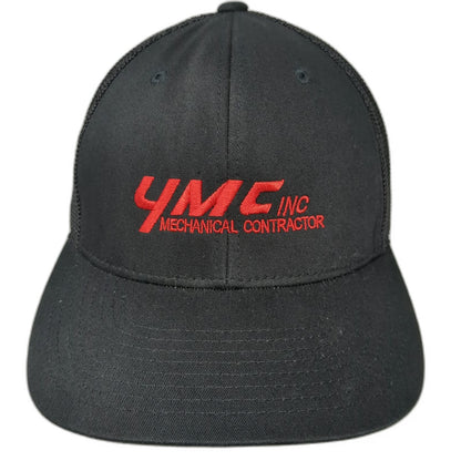 Port Authority Baseball Cap Black XL YMC Mechanical Contractor Flexfit Mesh Hat