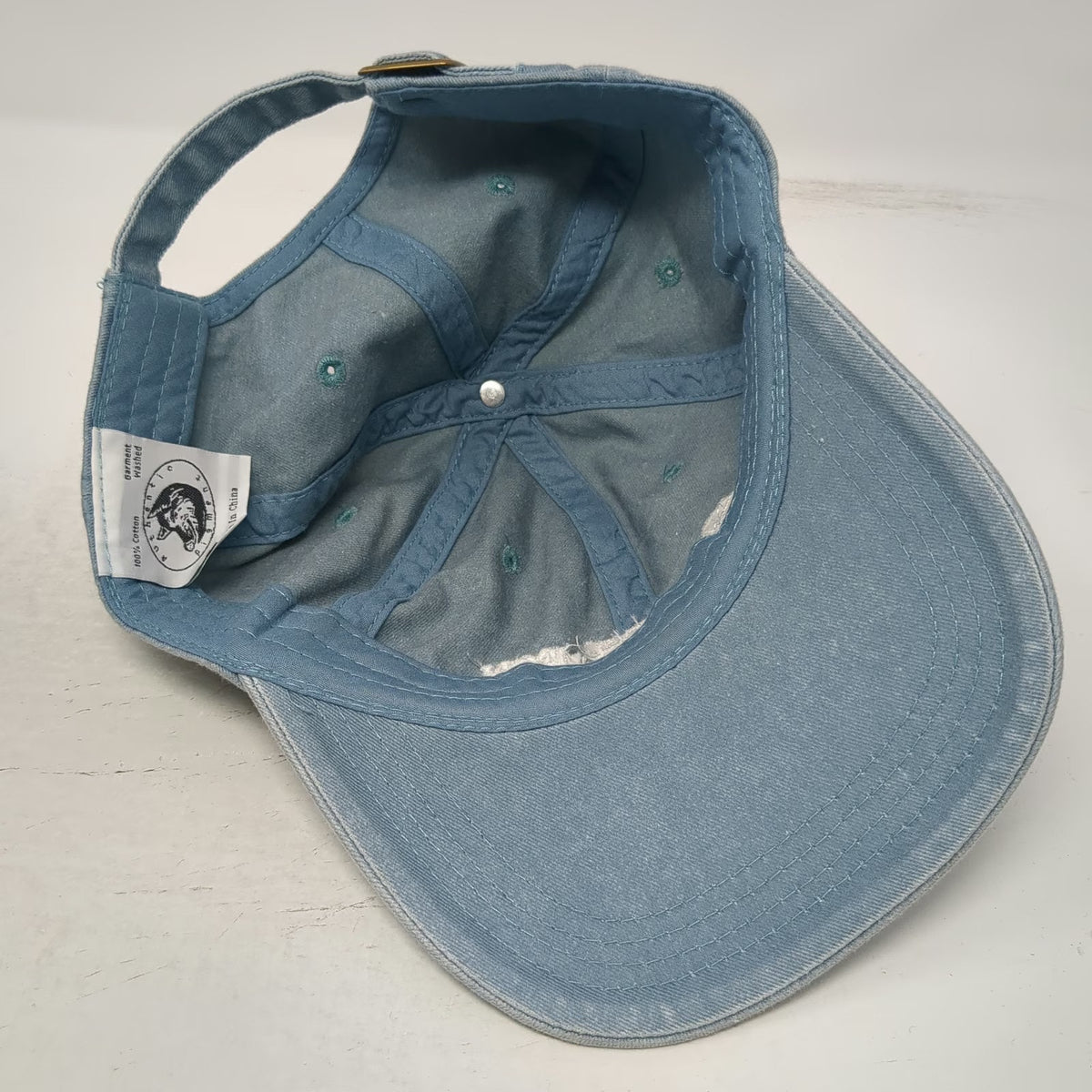 Authentic Pigment Baseball Cap Blue One Size Compass Bible Church Slideback Hat