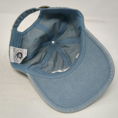 Authentic Pigment Baseball Cap Blue One Size Compass Bible Church Slideback Hat