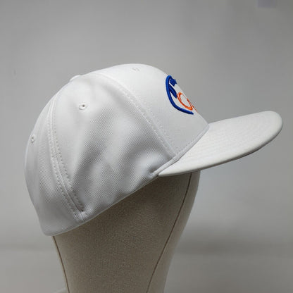 Optimist Football Fitted Hat White L/XL Flexfit Embroidered Pulse Richardson