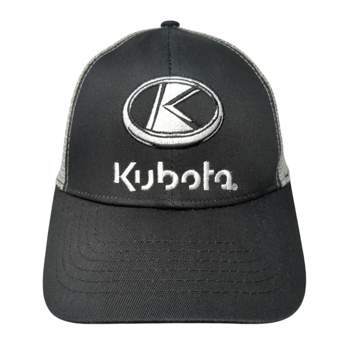 Kubota Qaurles Supply Co Strapback Trucker Hat Black OS Adjustable Mesh Back