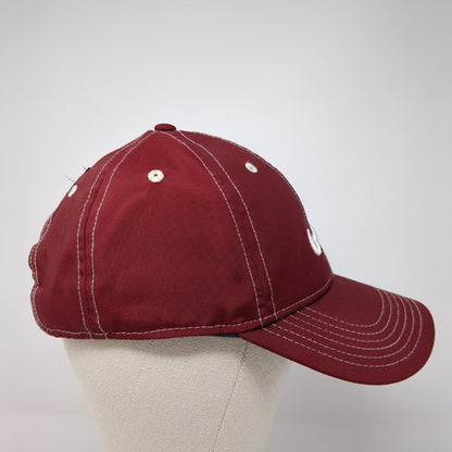 Nike Golf Strapback Hat Red One Size Adjustable Embroidered Swoosh Polyester