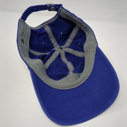 Adidas 3 Stripes Slideback Hat Blue One Size Adjustable Embroidered