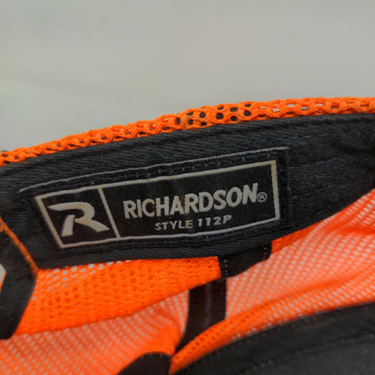 Richardson Men's Snapback Mesh Back Hat Black Orange Imavex Orange Baseball