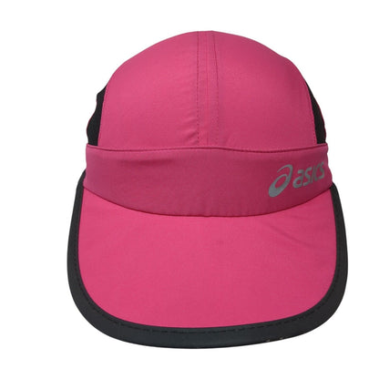 Asics Strapback Hat Pink One Size Adjustable Black Trim Running Outdoor