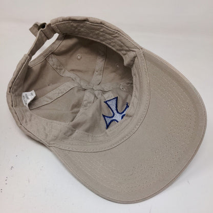 Sigma Chi Men's Slideback Hat Tan Embroidered Cross Logo Dad's Weekend Cotton