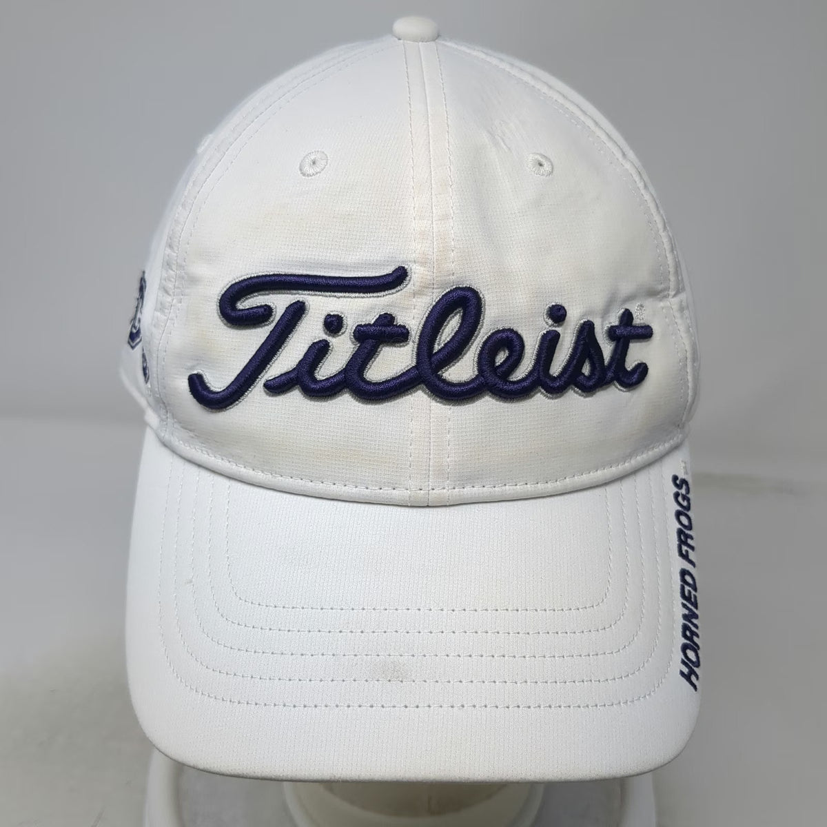 TCU Horned Frogs NCAA Titleist Cap White One Size Embroidered Slideback Strap