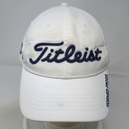 TCU Horned Frogs NCAA Titleist Cap White One Size Embroidered Slideback Strap