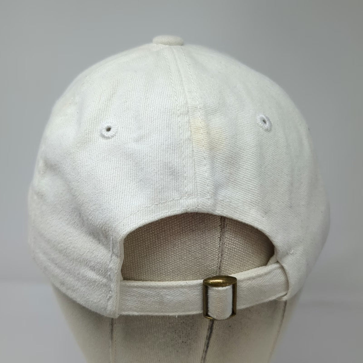 Sportsman Baseball Cap White One Size Strapback Mole Gear Cotton Hat Adjustable