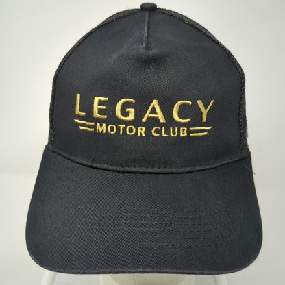 Legacy Motor Club Trucker Hat Black One Size Snapback Mesh Club Wyndham Racing