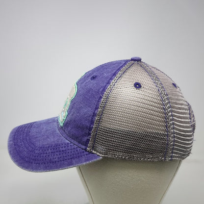 Legacy Trucker Hat Purple One Size Moose Jackson Hole Mesh Back Snapback Patch