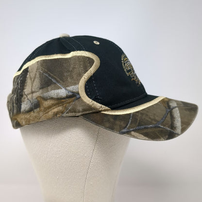 Kudzu Snapback Hat Black Camo One Size North American Hunting Club Eagle Logo