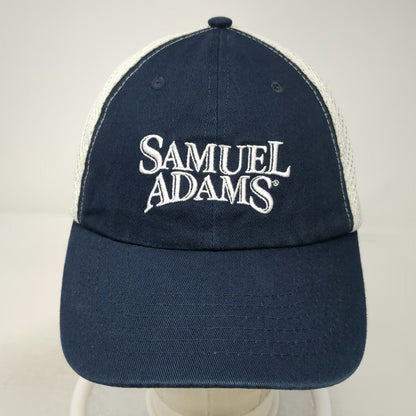 Samuel Adams Baseball Cap Blue One Size Mesh Back Beer Logo Strapback Hat Boston
