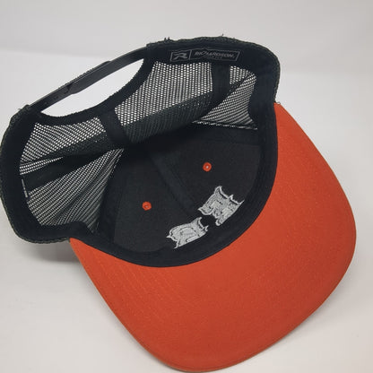 EB Snapback Trucker Hat Orange One Size Adjustable Mesh Back Richardson