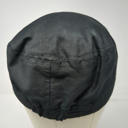 ABG Accessories Army Cap Black One Size Rhinestone Floral Elastic Back Bling Hat
