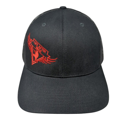 Life After War Snapback Trucker Hat Black One Size Mesh Back Richardson