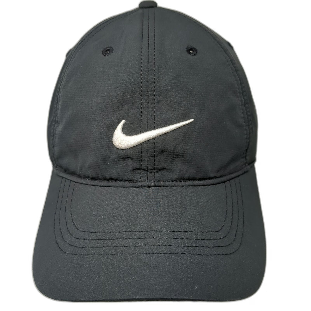 Nike Baseball Cap Black One Size Swoosh Lightweight Athletic Golf Strapback Hat