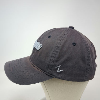 BYU Cougars NCAA Zephyr Cap Gray One Size Script Logo Hat Slideback Curved Brim