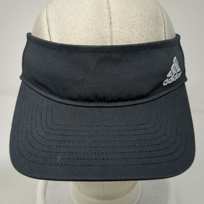 Adidas Visor Black One Size Embroidered Performance Logo Strapback Athletic Hat