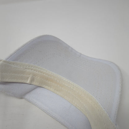 Smiley Face Strapback Sun Visor Hat White One Size Adjustable Outdoor