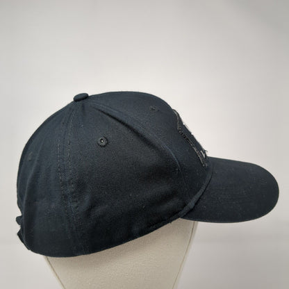 86 Lagoon Strapback Hat Black One Size Adjustable Solid Lucky 7 USA