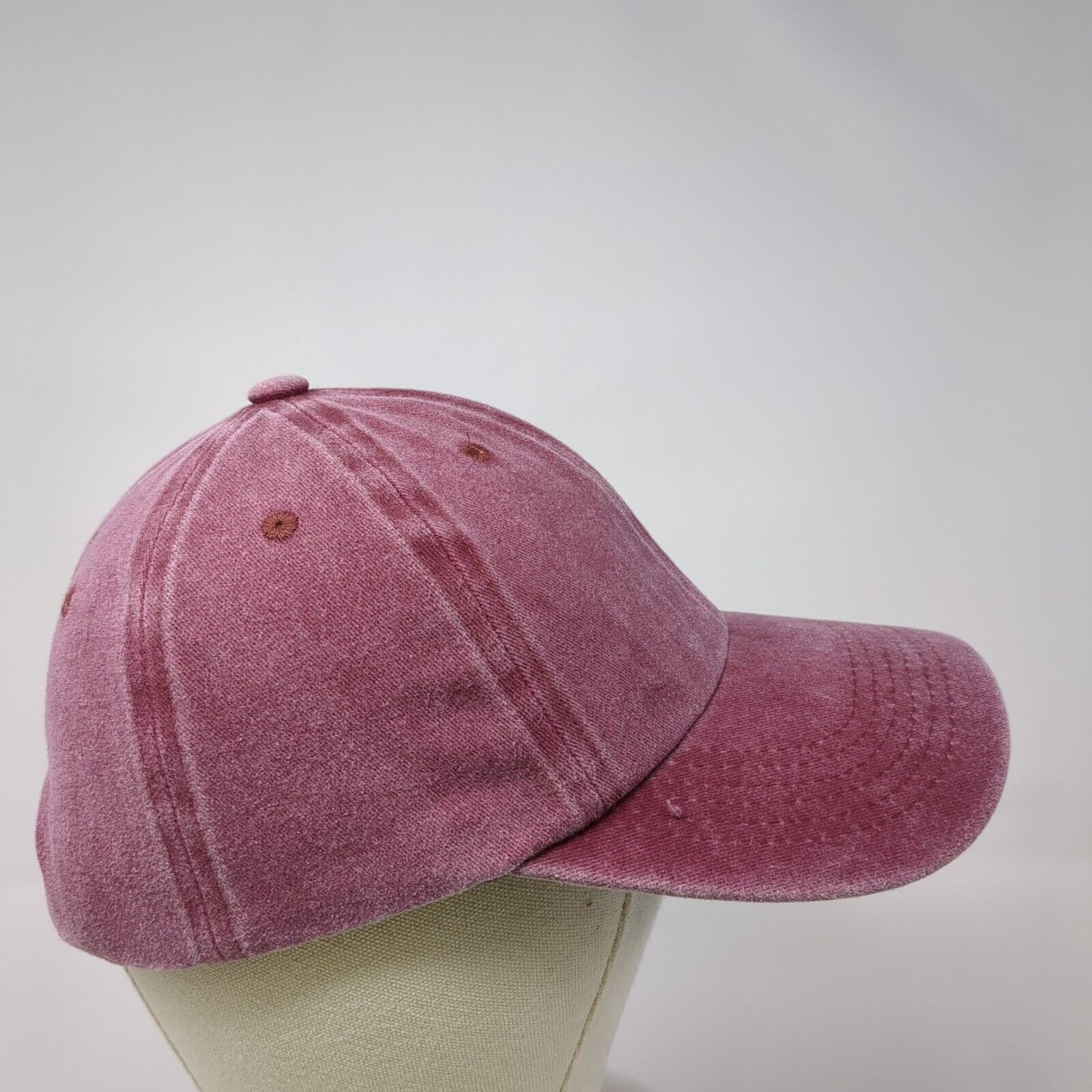 Meinicy Slideback Hat Red One Size Adjustable Vented Holes 6 Panel Blank