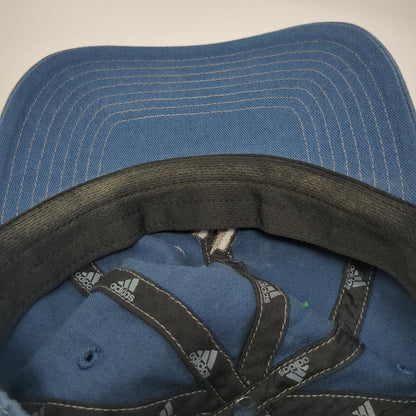 Adidas Slideback Hat Blue One Size Embroidered 3 Stripes Logo Adjustable