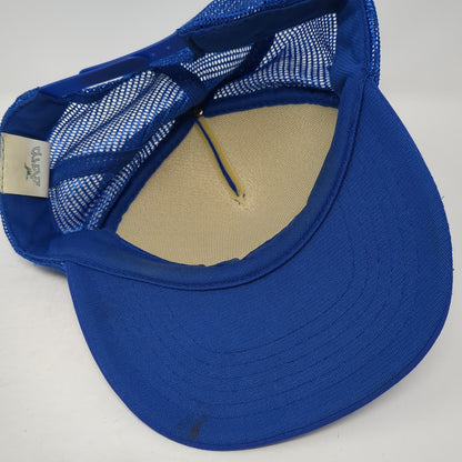 I'd Slap You But S*** Splatters Trucker Hat Blue One Size Adjustable Mesh Back